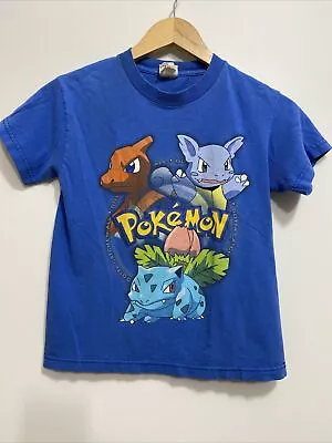 Buy Vtg Authentic Nintendo Creations Pokemon T-Shirt Youth Boys Medium Blue All Go • 46.79£