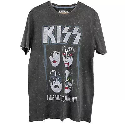 Buy KISS Grey Graphic Print Short Sleeve Band Tee T Shirt Top Size Medium • 12£