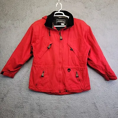 Buy Obermeyer Jacket Women’s Size 12 Red Hooded Full Zip High Neck ALT3 Ski Snow • 23.73£