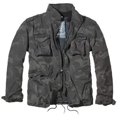 Buy Brandit M65 Giant Field Jacket Mens Army Coat Vintage Warm Liner Parka Dark Camo • 124.95£
