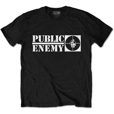 Buy Public Enemy Crosshairs Logo Black T-Shirt OFFICIAL • 15.19£