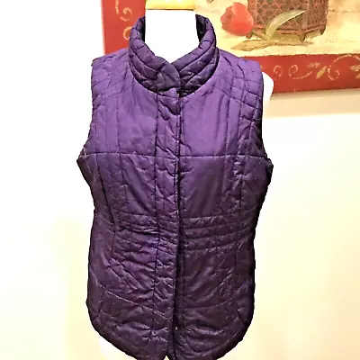 Buy Faded Glory Womens Puffer Bubble Vest Purple Faux Down Size Medium M  • 11.61£