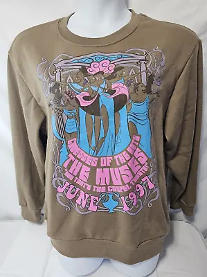 Buy Women's Disney Hercules Muses Crew Neck Long Sleeve Graphic Sweatshirt Brown 2XL • 13.59£