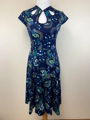 Buy Dancing Days By Banned XS Proud Peacock Cut Out Dress Asian Retro Pin Up • 34.05£