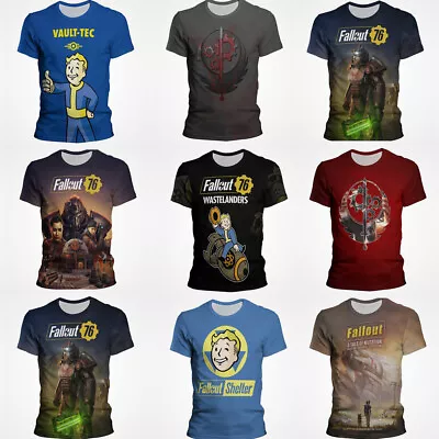 Buy Cosplay Fall Out 101 Boy Power Armor 3D T-Shirts Sports Fitness Top T-Shirts • 9.60£