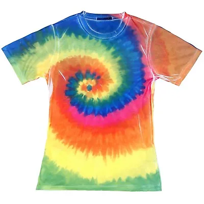 Buy Colortone Womens/Ladies Short Sleeve Rainbow Tie Dye T-Shirt RW4124 • 8.59£