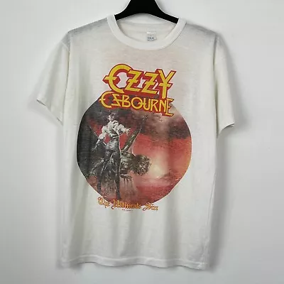 Buy Vintage 1986 Ozzy Osbourne The Ultimate Sin 90s Rare Band Tour T-Shirt M • 150£