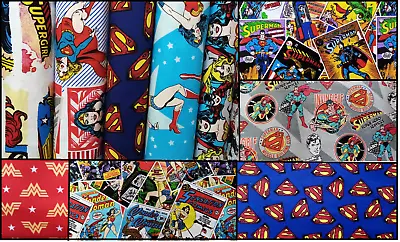 Buy DC Heroes Heroines Licenced Fabric Super Wonder Bat Girl Power Logo Retro Comic • 6.30£