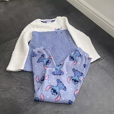 Buy Stitch Pjs Nightwear Pyjamas  Lounge Wear Disney 4-6 Uk 2XS Blue Set Comfy  • 10£