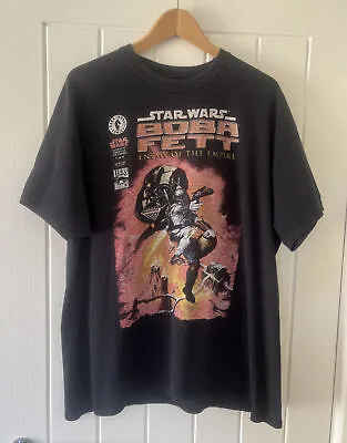 Buy Mens Star Wars Boba Fett Darth Vader Comic Book T-Shirt Graphic Print -Size XL • 14.99£
