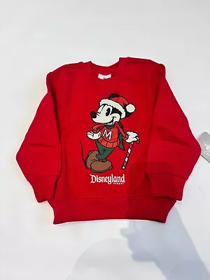 Buy Disney Jumper Sweater Mickey Mouse Christmas Xmas Disney Land Size 2-3 Years Red • 10£