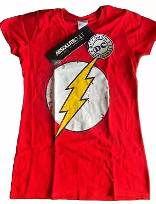 Buy Absolute Cult Dc Comics The Flash (women’s Xs) Extra Small Red T-shirt • 10.99£