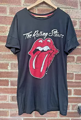 Buy Women's The Rolling Stone's Tongue Vintage Cotton T-Shirt - Black Size 14/42 • 16.99£