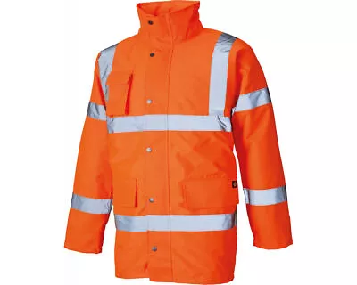 Buy Dickies Hi-vis Motorway Jacket  Sa22045 Yellow/orange Workware Safety Clothing • 22.98£