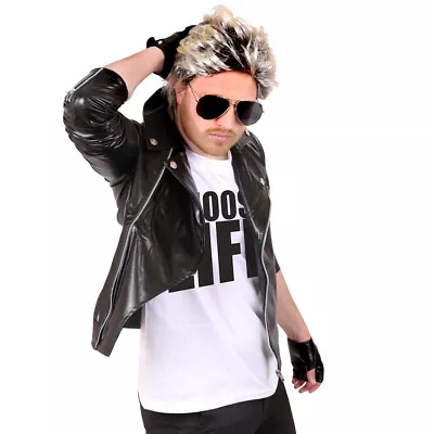 Buy 1980's Pop Star Choose Life T-shirt Jacket Accessories Celebrity Fancy Dress Lot • 9.99£