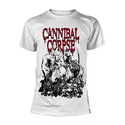 Buy Cannibal Corpse - Pile Of Skulls (White) (NEW MENS T-SHIRT ) • 17.20£
