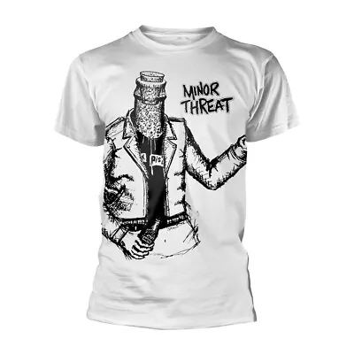Buy MINOR THREAT - BOTTLE MAN (JUMBO PRINT) WHITE T-Shirt Medium • 19.92£