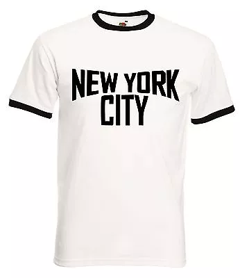 Buy New York City Ringer T-Shirt - Retro John Classic T Shirt Lennon Music Imagine • 12.99£