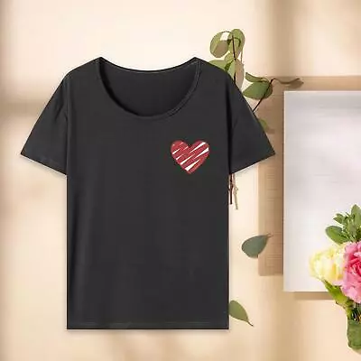 Buy Women's T Shirt Chic Female Tee Shirts Streetwear Summer Clothing, Black • 13.06£
