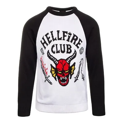 Buy Official Stranger Things Hellfire Club Knitted Christmas Jumper Sweater 2xl Bnwt • 19.99£