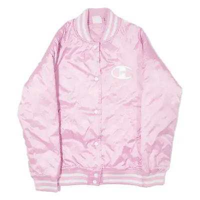 Buy CHAMPION Reverse Weave Bomber Jacket Pink Womens S • 15.99£