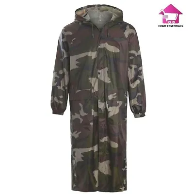 Buy Men's Long Waterproof Jacket Lightweight Outdoor Classic Raincoat/Trench Coat UK • 19.95£