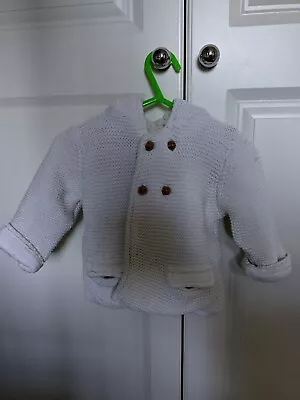 Buy M&s Cream Hooded Jacket Uk Baby Age 6 - 9 Months 02694825 • 2£