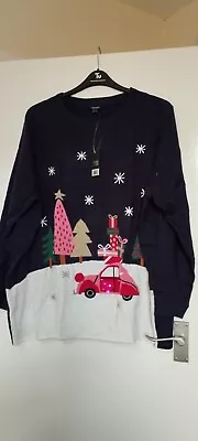 Buy New Esmara Ladies Plus Size 28-30 Light Up Jingle Bells Christmas Jumper • 23.99£