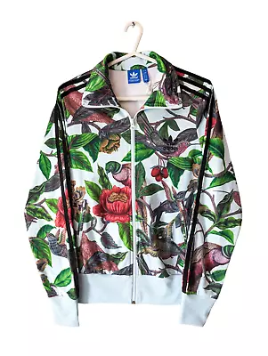 Buy Adidas Originals Track Jacket Womens Size 12 / 8 Floral Battle Of The Birds Zip • 44.99£