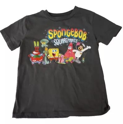 Buy Spongebob Squarepants Gray Group Shirt Size 7-8 • 4.81£