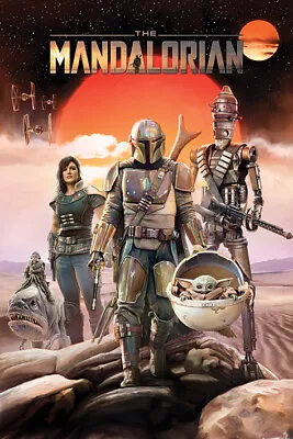 Buy STAR WARS THE MANDALORIAN GROUP 91.5x61CM MAXI POSTER OFFICIAL LICENSED MERCH • 7.75£