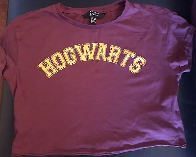 Buy Girl's New Look 915 Hogwarts Red Cropped T Shirt Age 12 To 13 Years • 1.49£