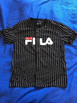 Buy Fila Top  Tshirt With Poppers  Large • 4£