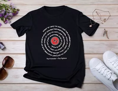 Buy Foo Fighters PRETENDER Song T-Shirt With Lyrics In A Spiral Design. • 20.77£