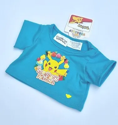 Buy Pokemon Build A Bear T Shirt Sunny Days P1 Blue Clothes BNWT Pikachu Girls Boys  • 12.99£