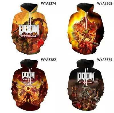 Buy Doom Eternal Cacodemon 3D Hoodie Men Hoody Hooded Coat Casual Autumn Sweatshirt • 25.30£