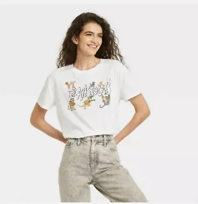 Buy Women's Disney Aristocats Short Sleeve Graphic T-Shirt - White, XS • 9.46£