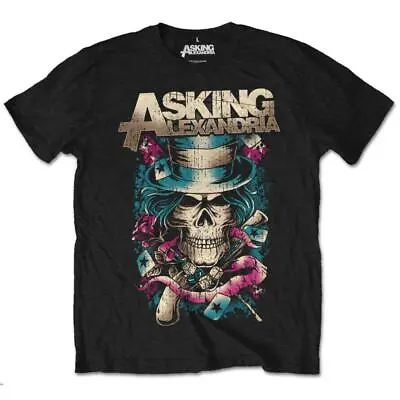 Buy Official Licensed - Asking Alexandria - Hat Skull T Shirt - Metal • 13.99£