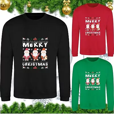 Buy Merry Christmas Jumper Santa Claus Christmas Squad Xmas Holiday Sweatshirt Top • 17.99£