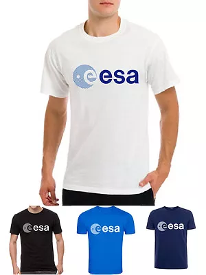 Buy ESA Europe European Space Agency Symbol Space Nerd Geek Mens White T-shirt • 9.99£