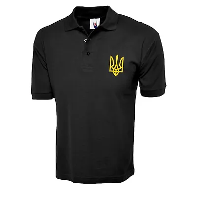 Buy STAND WITH UKRAINE Polo Shirt Slogan Ukraine Public Support Ukrainian Humanity • 9.99£