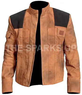 Buy A Star Wars Story Han Solo Formal Costume Mens Cosplay Suede Leather Jacket • 107.99£