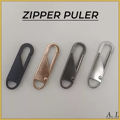 Buy Metal Zipper Puller Slider Instant Clip On Replacement Fix Any Bag Coat Jacket • 2.99£