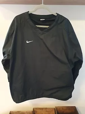 Buy Nike Black Long Sleeve Pullover WarmUp Windbreaker Jacket Mens Size L • 19.99£