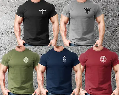 Buy Gym Fit T Shirt Training Top Fitted T-Shirt Tee Muscle Short Sleeve Workout Top • 8.99£