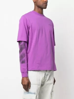Buy Off-White Double Layer T Shirt (Purple) - Size Large • 280£