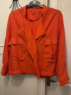 Buy Orange Biker Style Jacket Miss By Captain Tortue Size 22 • 4£