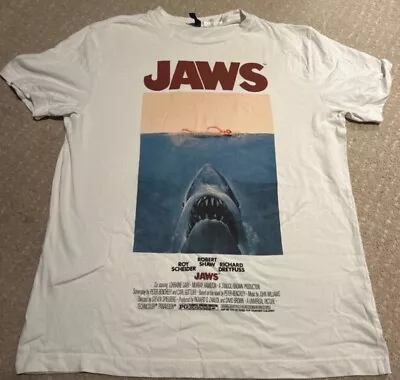 Buy Jaws T Shirt Horror Thriller Movie Merch Film Tee Stephen Spielberg Size Medium • 12.95£