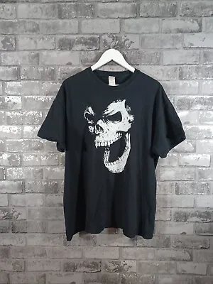 Buy Gildan T Shirt XL Black Scary Skull Open Mouth Graphic Print Short Sleeve Mens • 12£