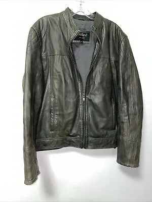 Buy Gents Lakeland Fine Dark Green  Leather Zipped Jacket Size 42 • 39.99£